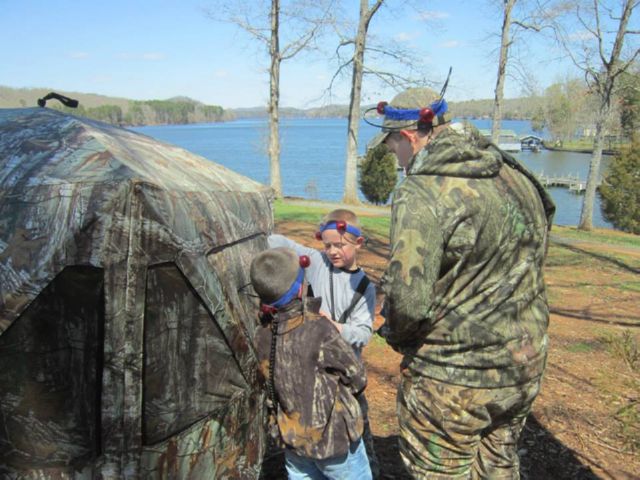All Geared up with Dad!